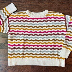 Lou & Grey for LOFT Multicolor Zig Zag Chevron Sweater - Size M